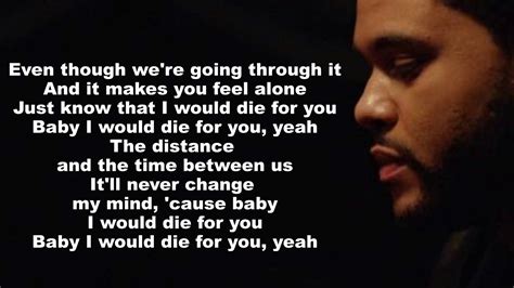 azlyrics die for you.